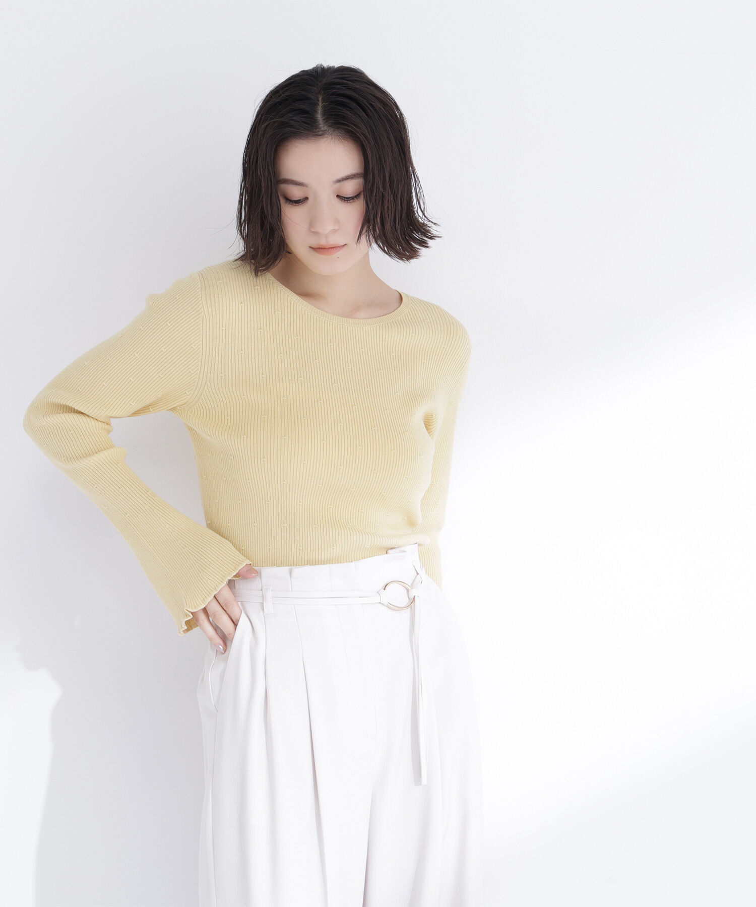  「ドットジャガードニット」|ニット・セーター|