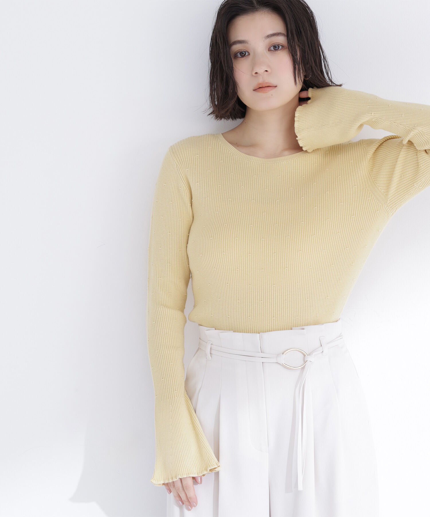  「ドットジャガードニット」|ニット・セーター|