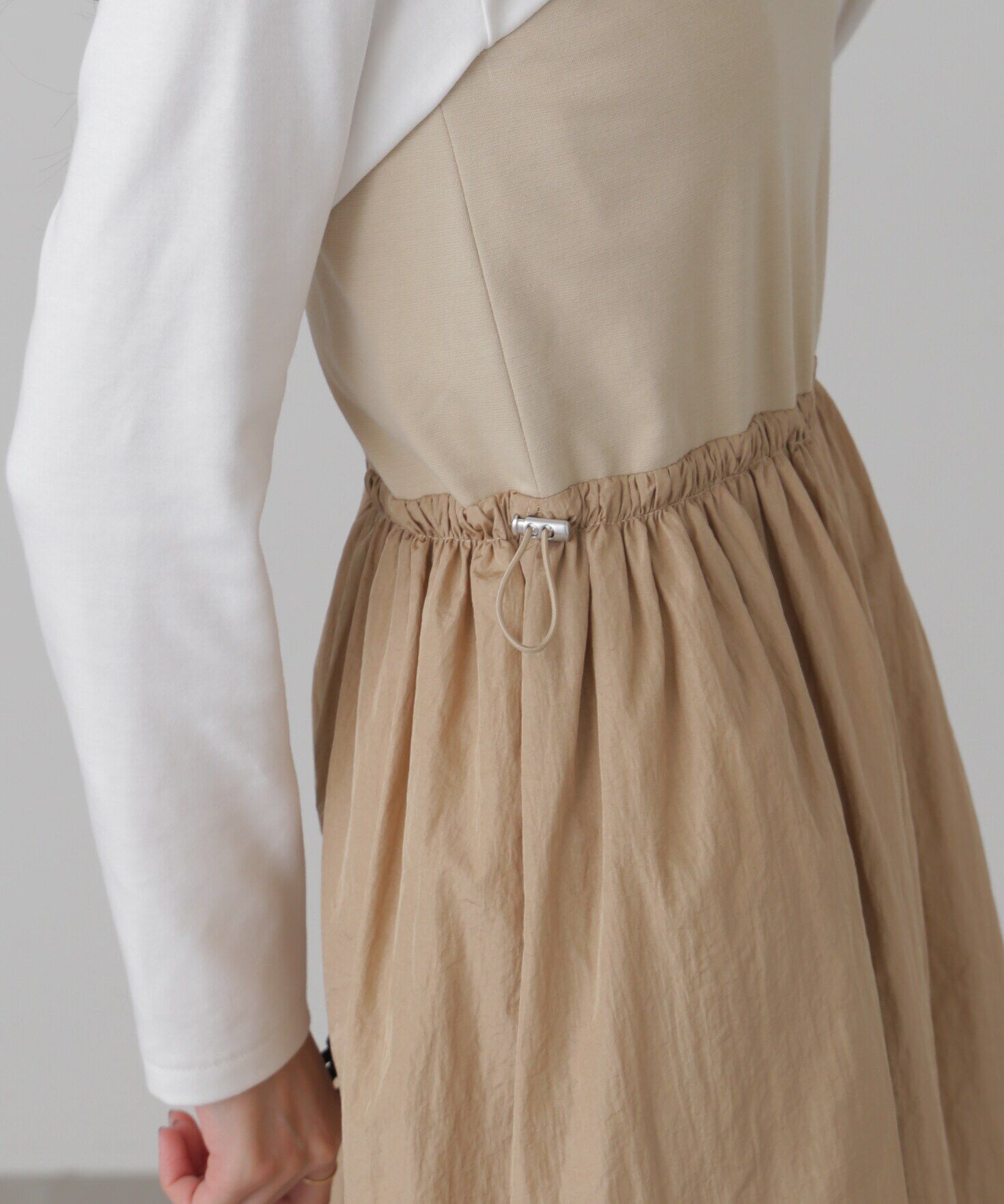  「異素材ドッキングキャミワンピース」|ワンピース|