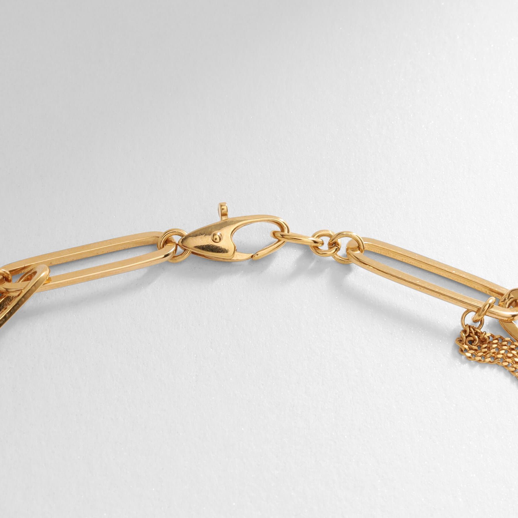 COCOSHNIK ONKITSCH「シルバー ミックスチェーン フラットカーブ スルー ブレスレット GP」|ブレスレット・バングル|