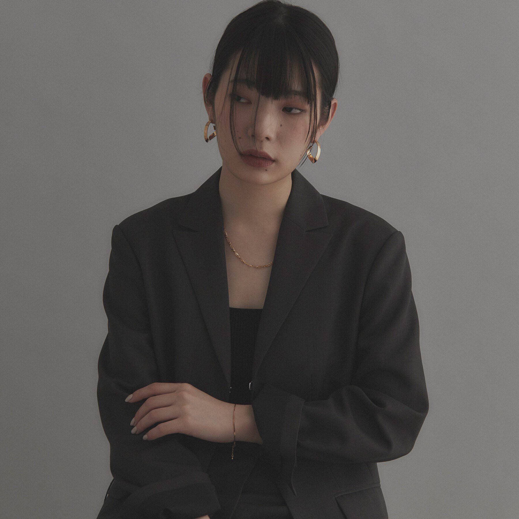 COCOSHNIK ONKITSCH「シルバー フォールディングピアス ストリーム GP」|ピアス|