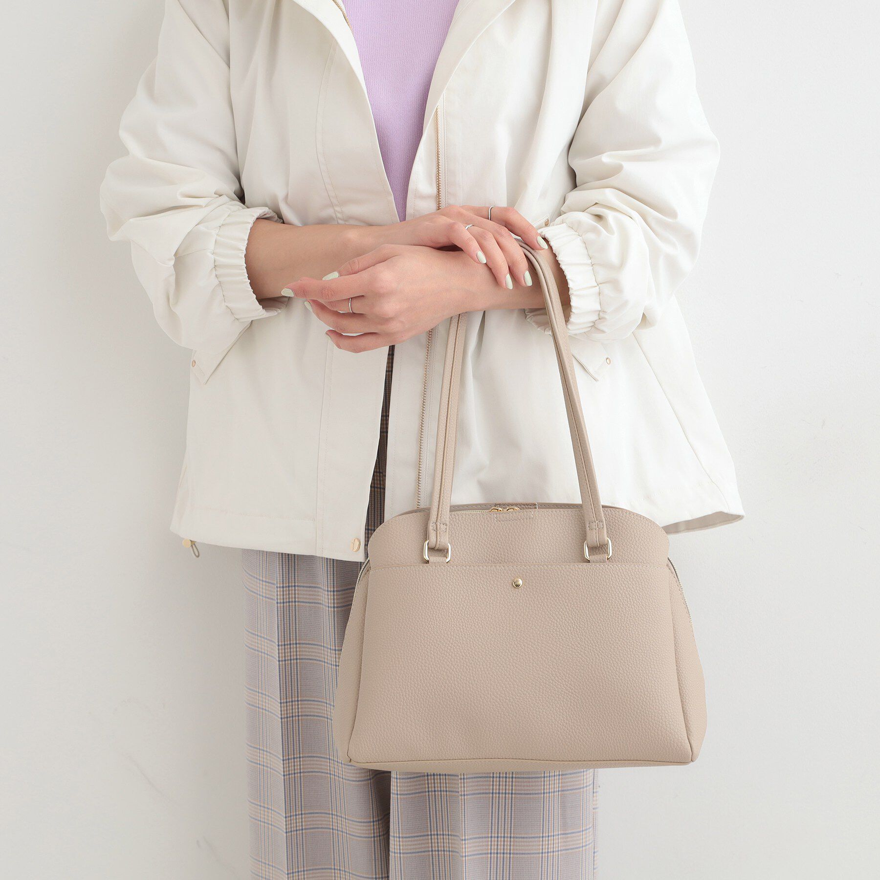 SHOO･LA･RUE「【軽量/2WAY】ロングハンドル ラウンドトートバッグ」|トートバッグ|