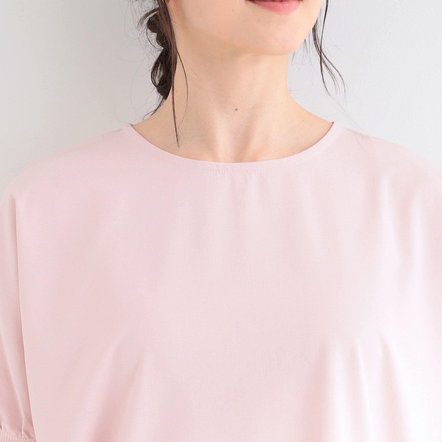 SHOO･LA･RUE「【ひんやり/洗濯後しわになりにくい】大人のパフスリーブ ドルマンブラウス」|シャツ・ブラウス|