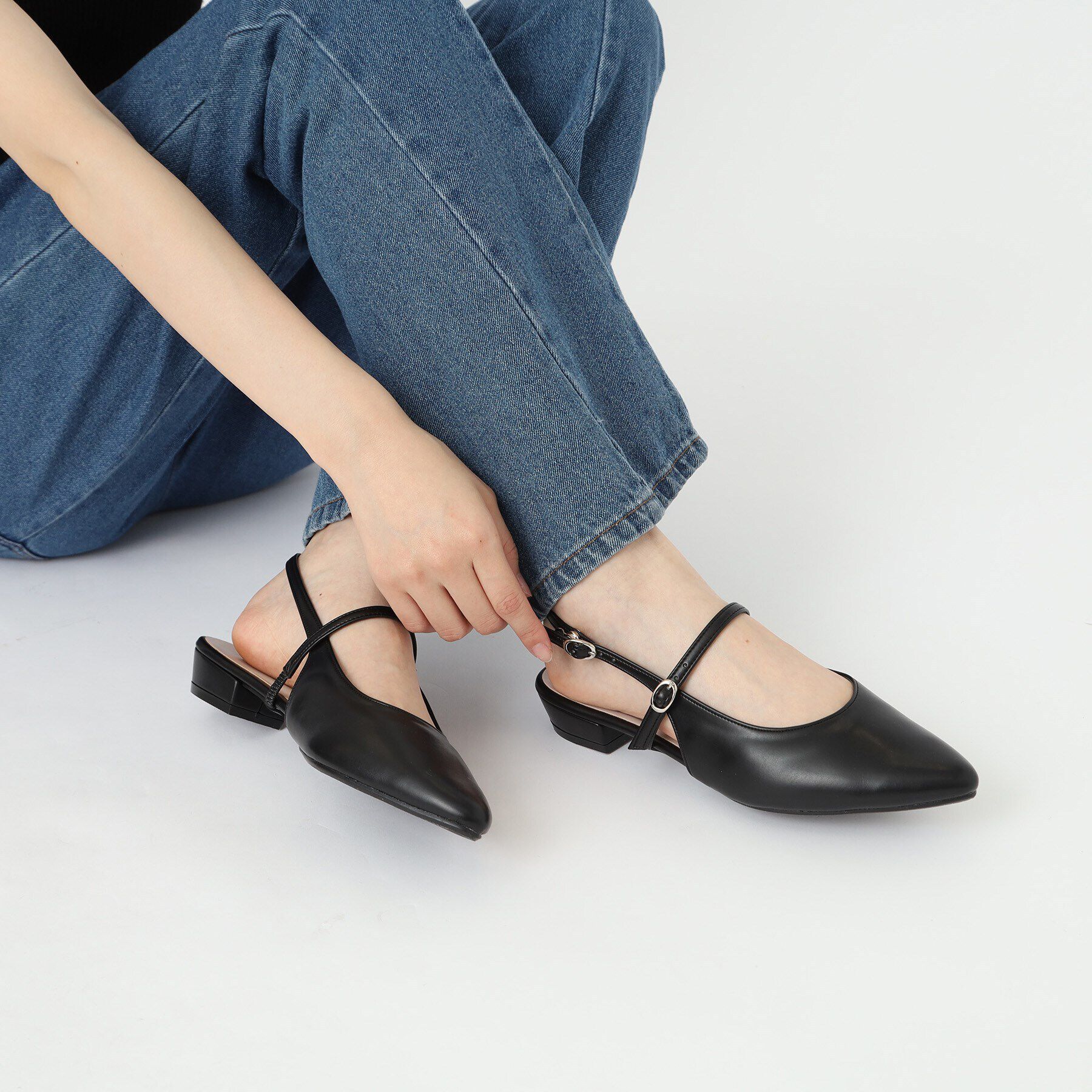 ESPERANZA「バックストラップフラットパンプス」|パンプス|