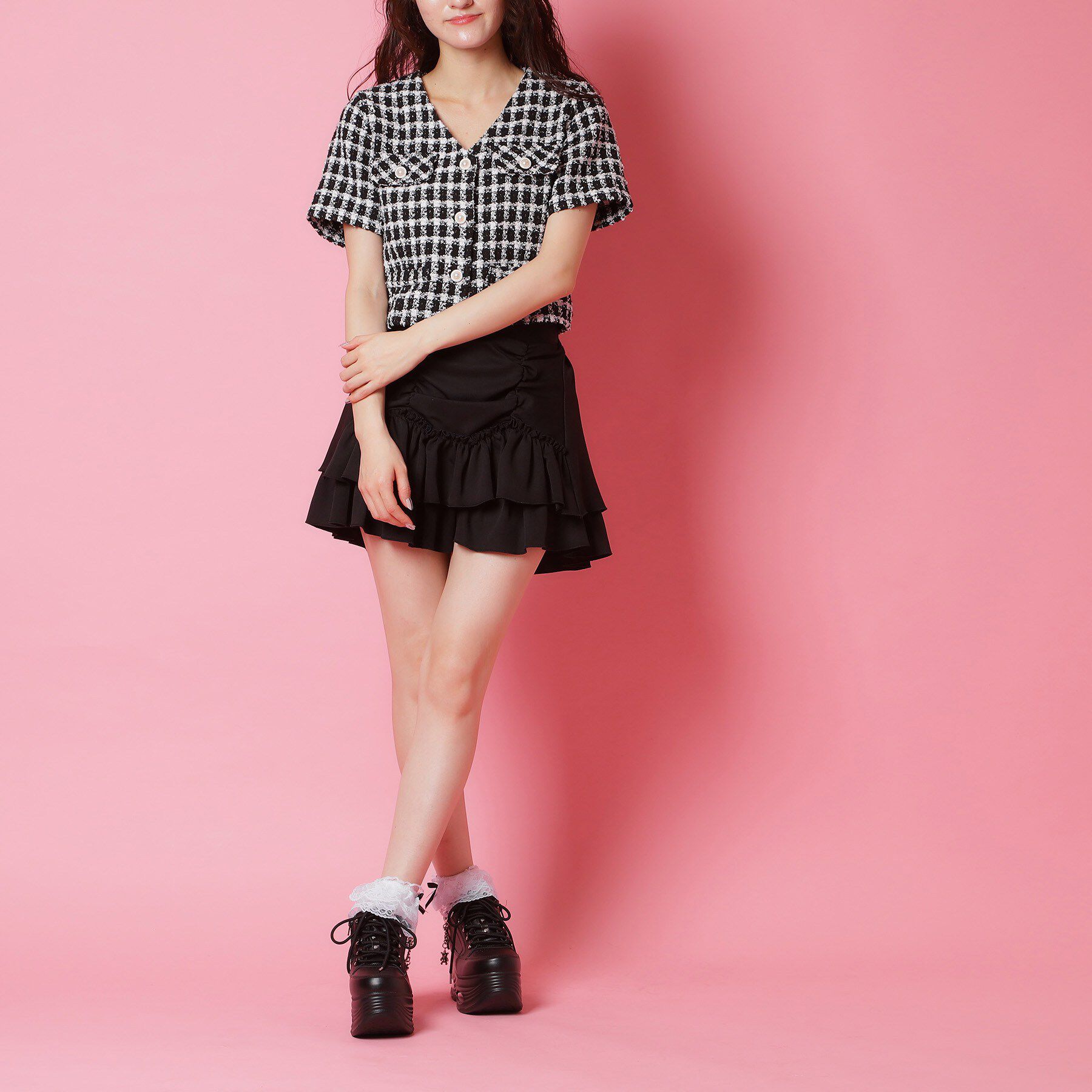 csT&P「十字架チェーン付き厚底スニーカー」|スニーカー|