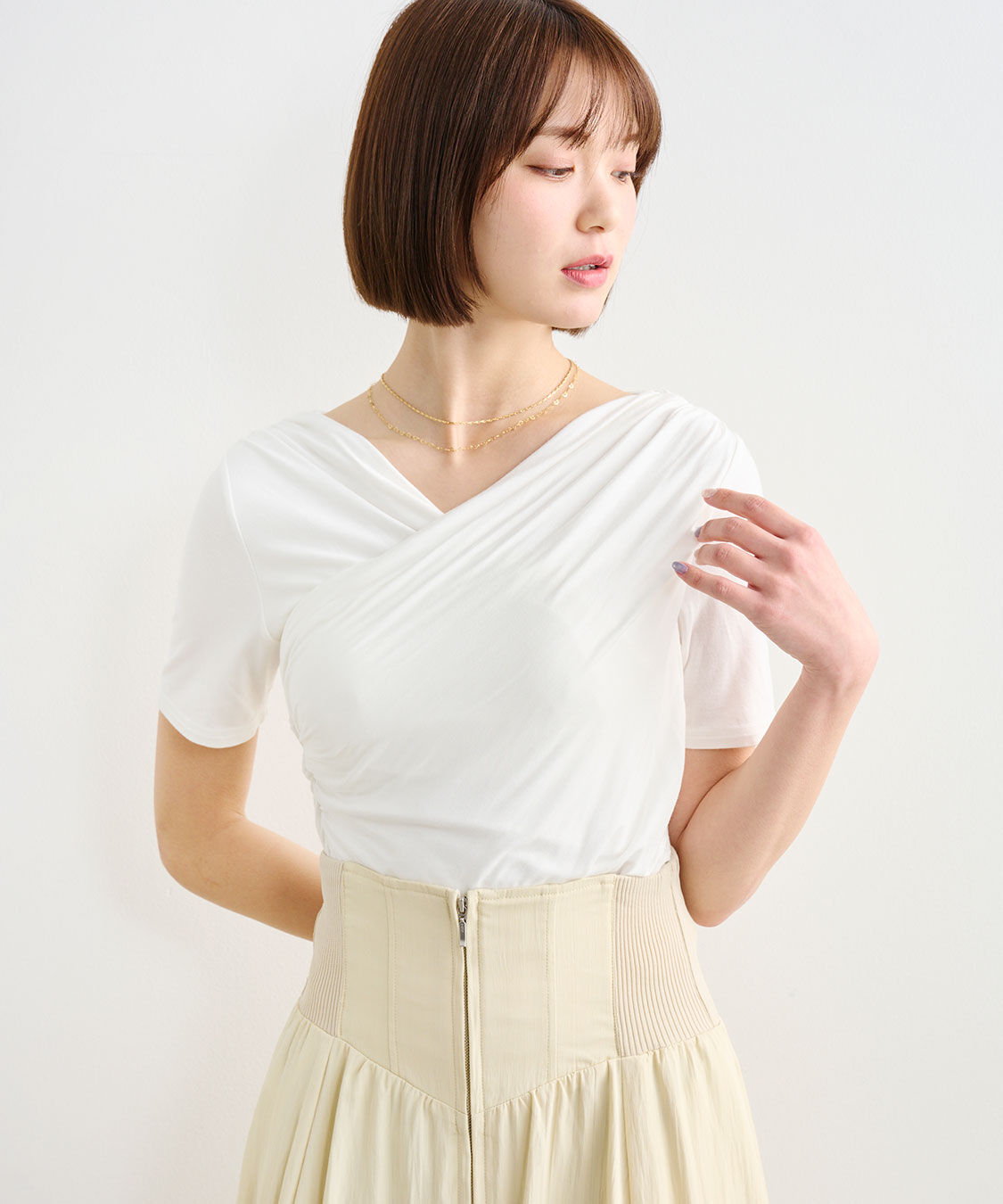 COCO DEAL「タックスリットプルオーバー」|Tシャツ・カットソー|