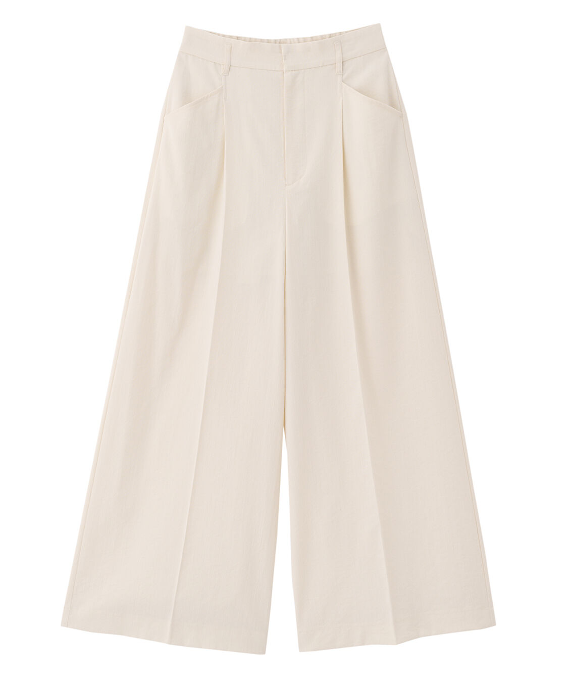 COCO DEAL「リネンライクバックフラップワイドパンツ」|スラックス|