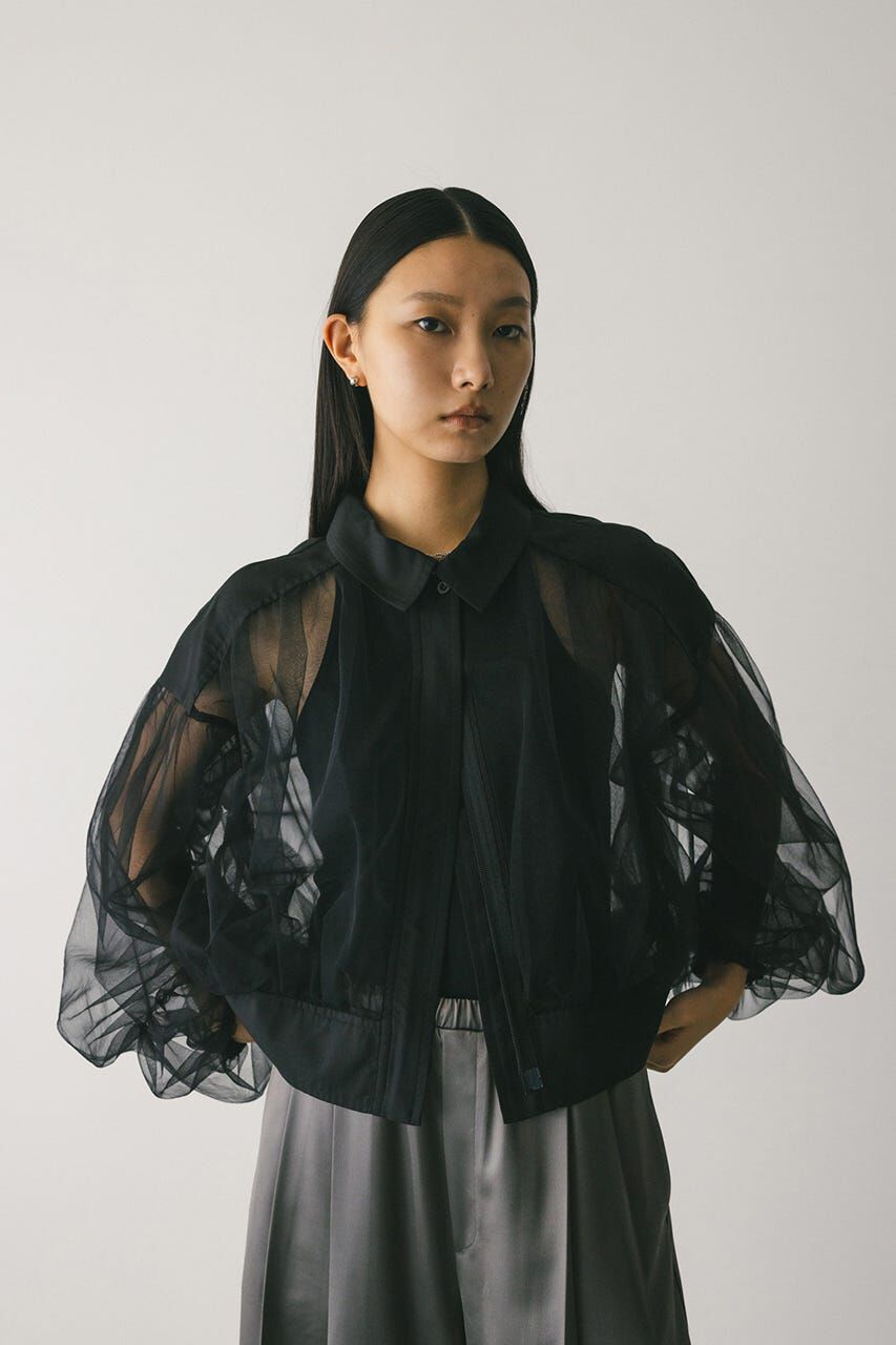 STYLEMIXER「シアーギャザーブルゾン」|その他|BLK