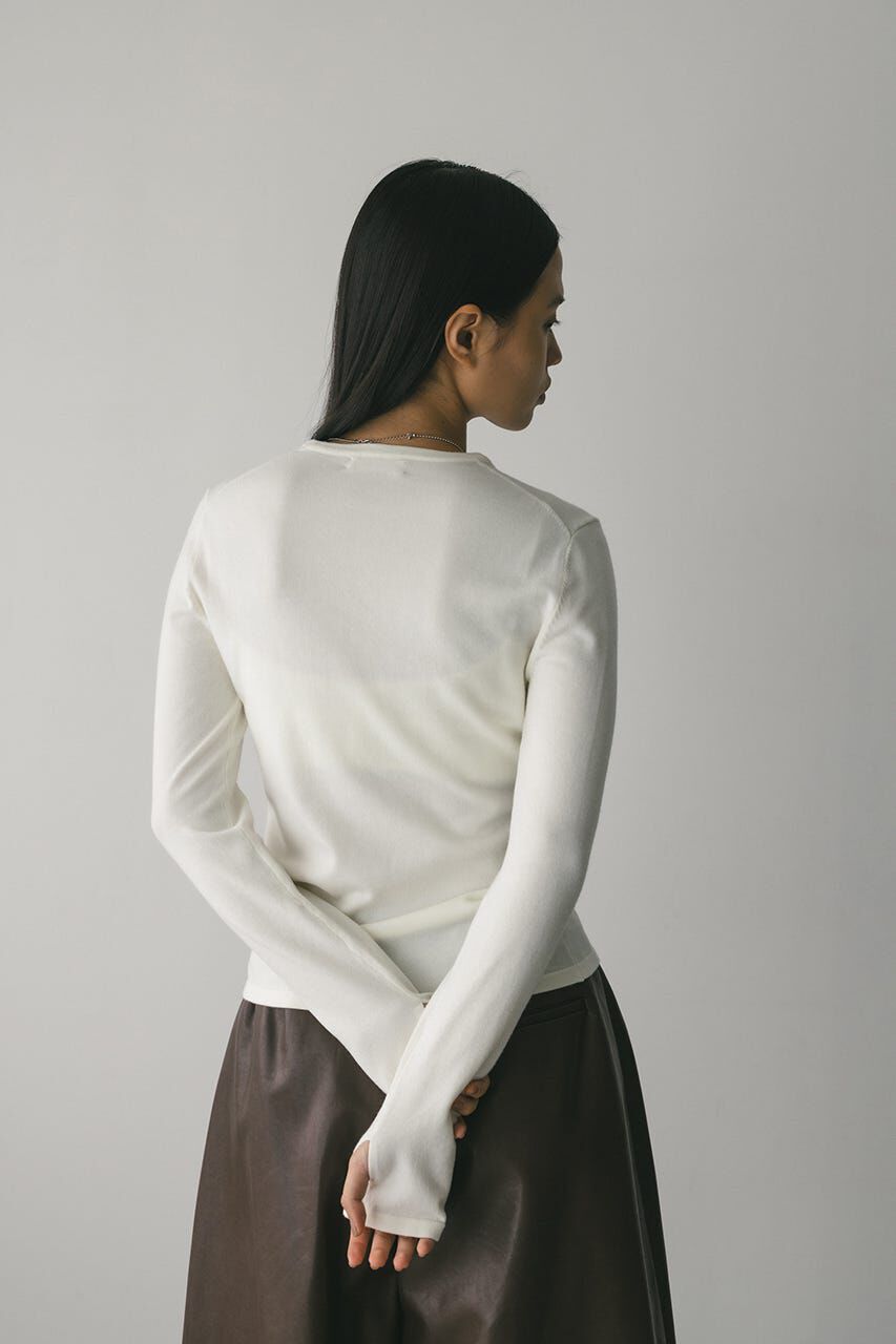 STYLEMIXER「フィンガーホールクルーネックニット」|ニット・セーター|