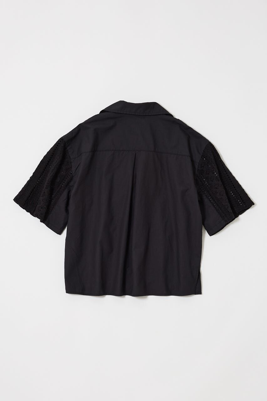 MOUSSY「LACE OPEN COLLAR シャツ」|シャツ・ブラウス|