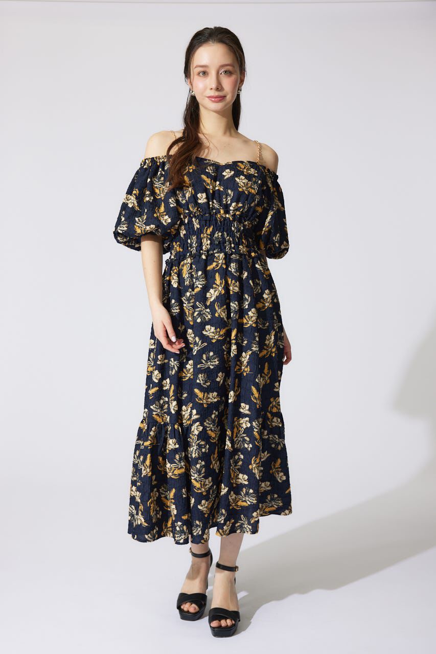 rienda「バルーンスリーブフレアワンピース」|ワンピース|