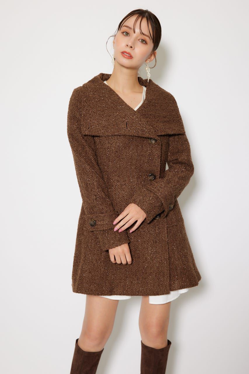 rienda「25オーバーネックシンデレララインミニコート」|その他|