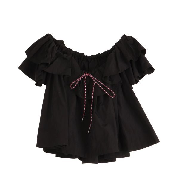 LAGUNAMOON「【FILA別注】フリルオフショルブラウス」|シャツ・ブラウス|