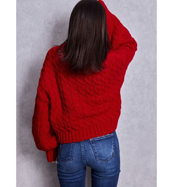 GYDA「ケーブルクルーネックニットトップス」|ニット・セーター|