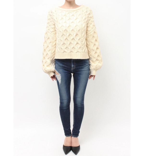 GYDA「ケーブルクルーネックニットトップス」|ニット・セーター|