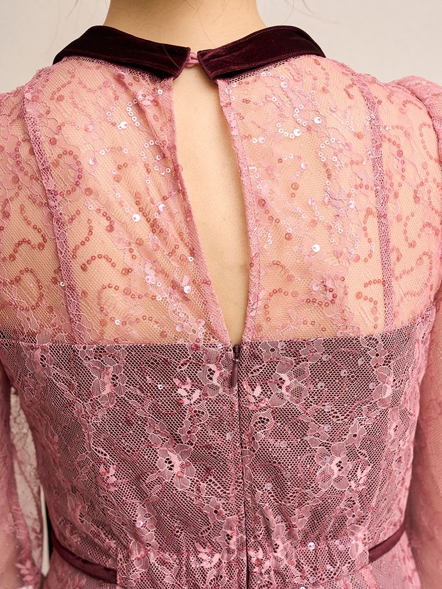 SNIDEL「Sustainableティアードチュールドレス」|ドレス|