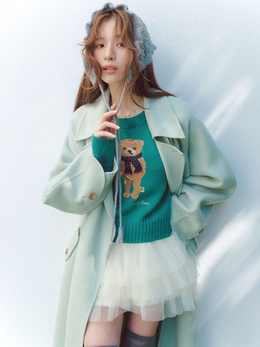 LILY BROWN Lingerie「【LILY BROWN Lingerie】カップ付フリルチュールキャミ」|キャミソール|