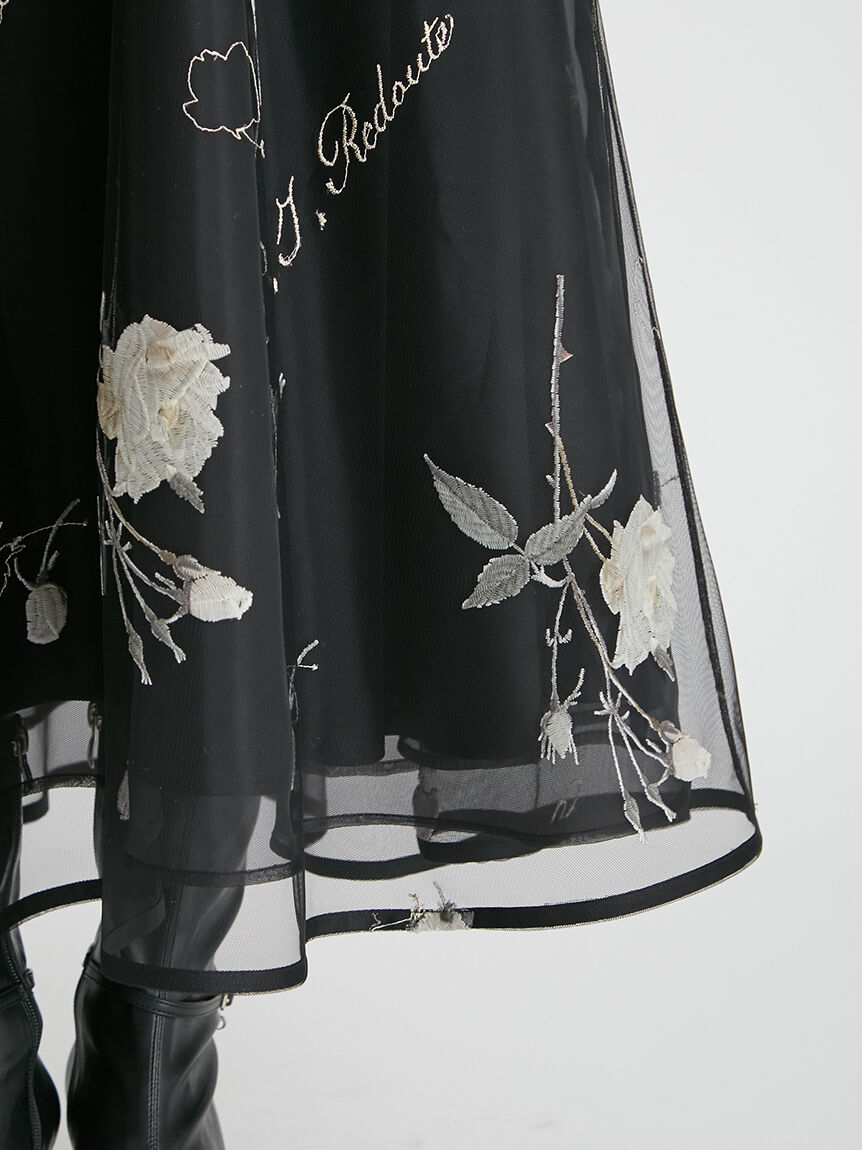 CELFORD「【CELFORD&times;P.J. REDOUTEコラボ】 Rosa刺繍チュールスカート」|スカート|