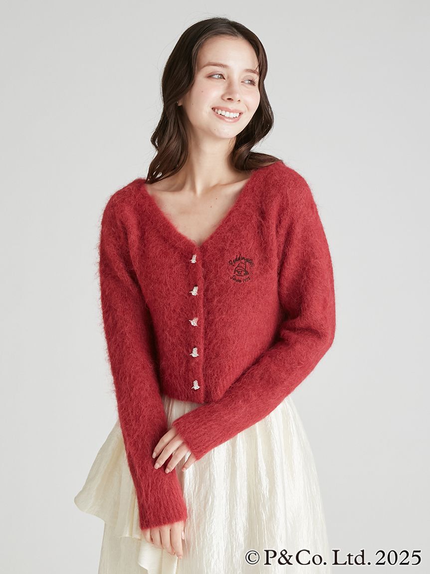 CELFORD「【パディントン(TM)&times;CELFORD】ビジューボタンカーディガン」|カーディガン|RED
