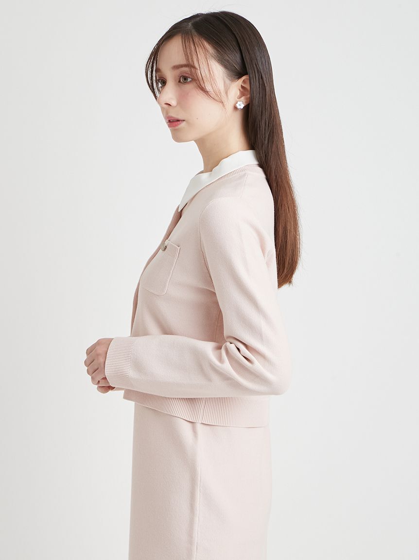 CELFORD「【セットアイテム】襟付きニットワンピースセット」|ワンピース|