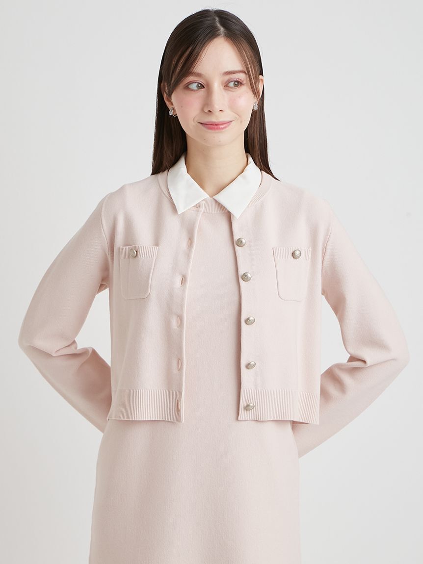 CELFORD「【セットアイテム】襟付きニットワンピースセット」|ワンピース|