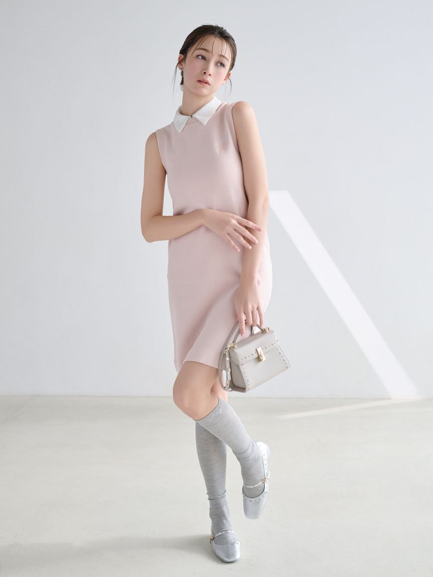 CELFORD「【セットアイテム】襟付きニットワンピースセット」|ワンピース|