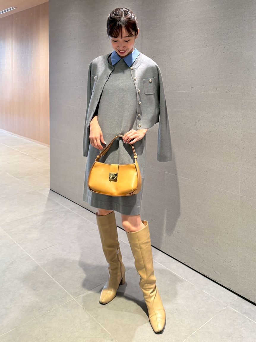 CELFORD「【セットアイテム】襟付きニットワンピースセット」|ワンピース|