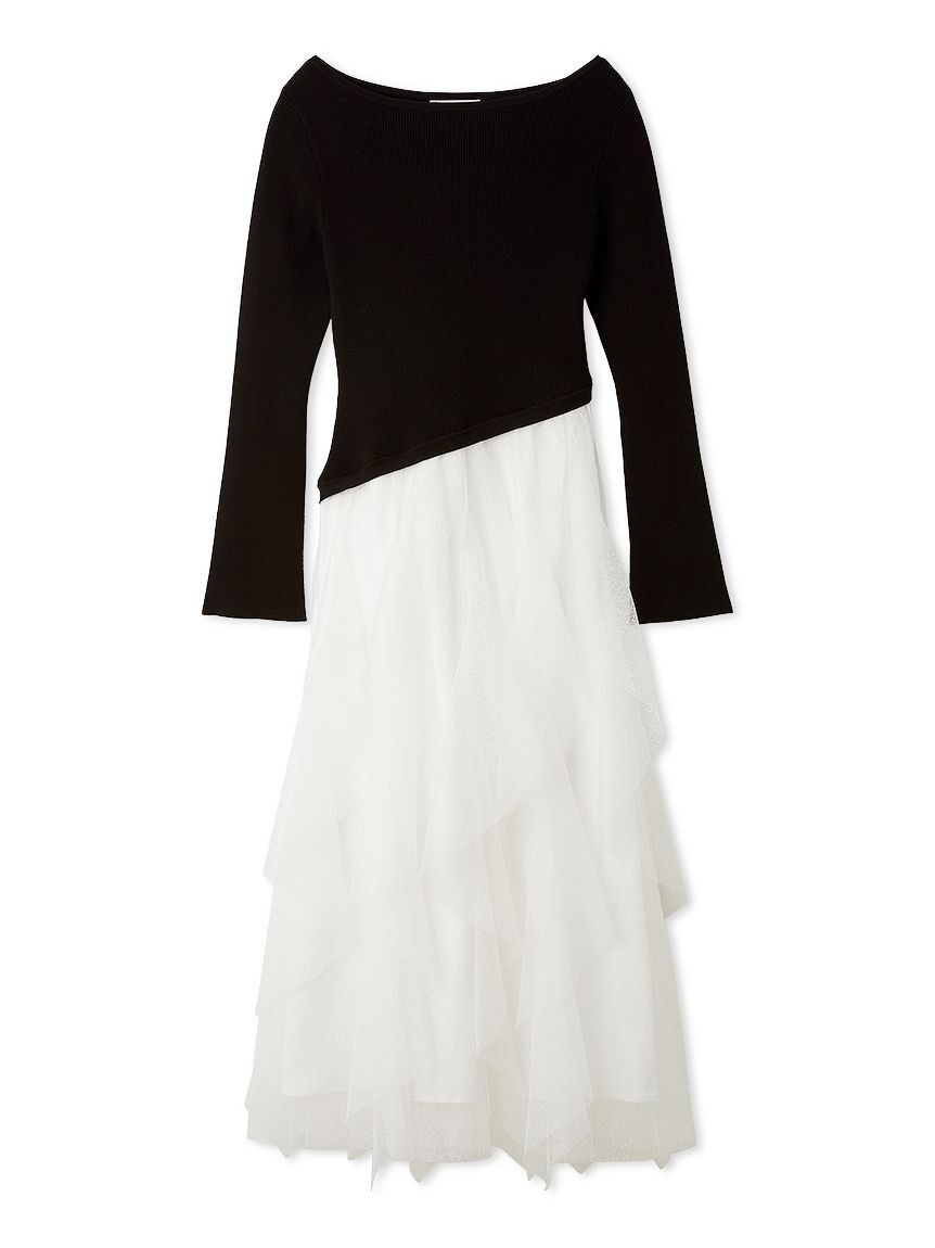 CELFORD「ラッフルスカートドッキングニットワンピ」|ワンピース|