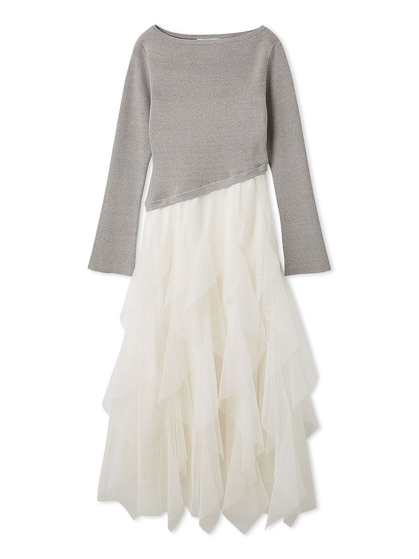 CELFORD「ラッフルスカートドッキングニットワンピ」|ワンピース|