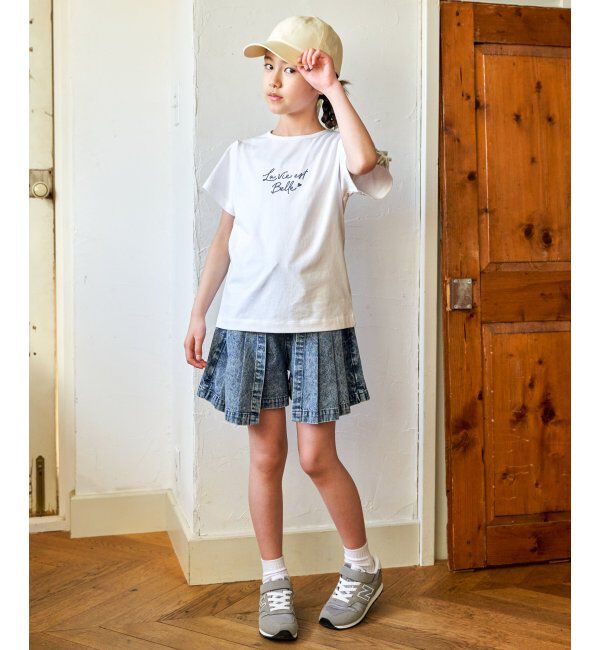 ikka kids「ＷＡＳＨデニムＷラップキュロット」|スカート|