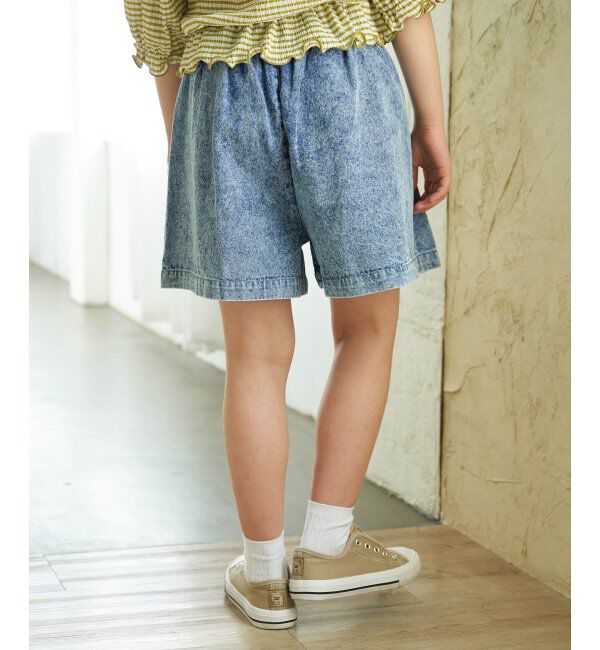 ikka kids「ＷＡＳＨデニムＷラップキュロット」|スカート|