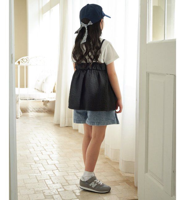 ikka kids「ＷＡＳＨデニムＷラップキュロット」|スカート|