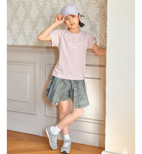 ikka kids「ＷＡＳＨデニムＷラップキュロット」|スカート|