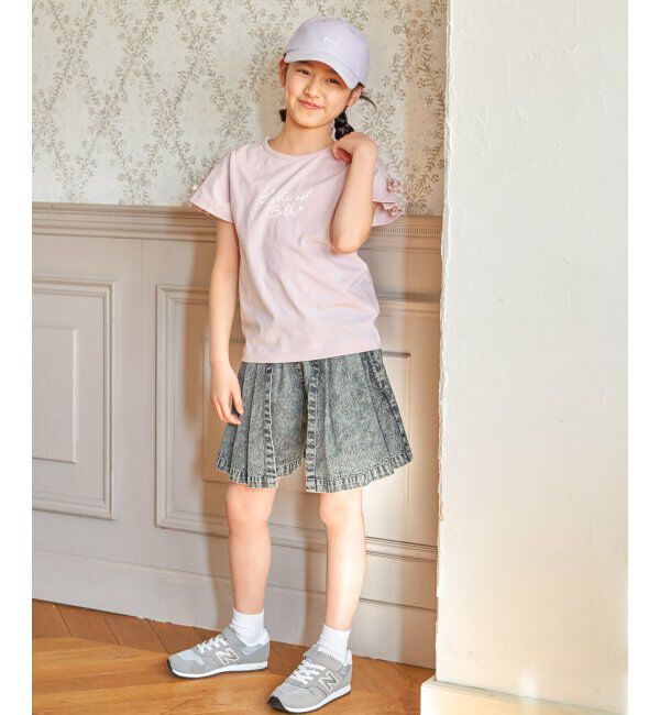 ikka kids「ＷＡＳＨデニムＷラップキュロット」|スカート|