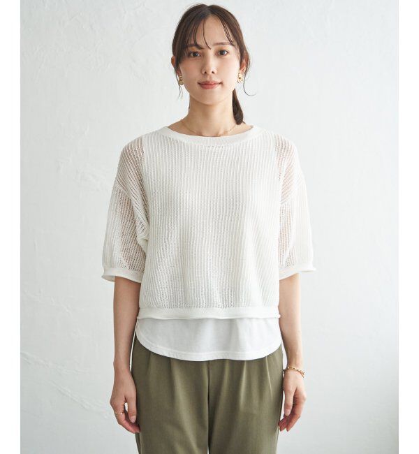 ikka「メッシュニットアンサンブル」|ニット・セーター|