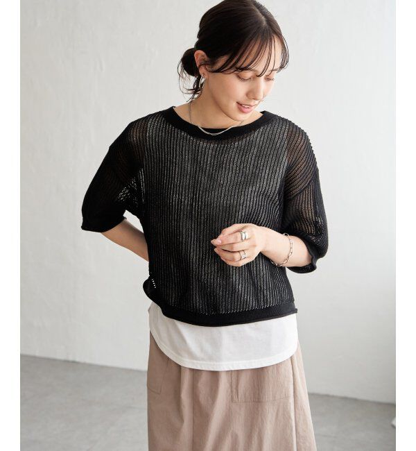 ikka「メッシュニットアンサンブル」|ニット・セーター|