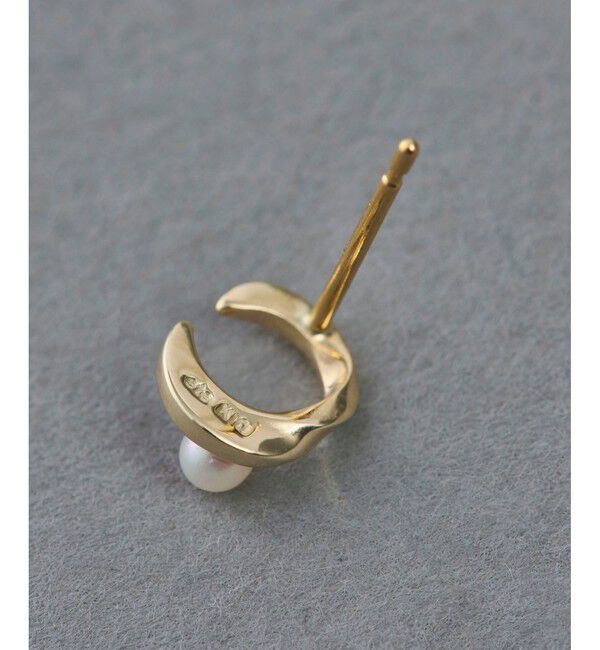 ete「K10YG パール/ダイヤモンド ピアス」|ピアス|