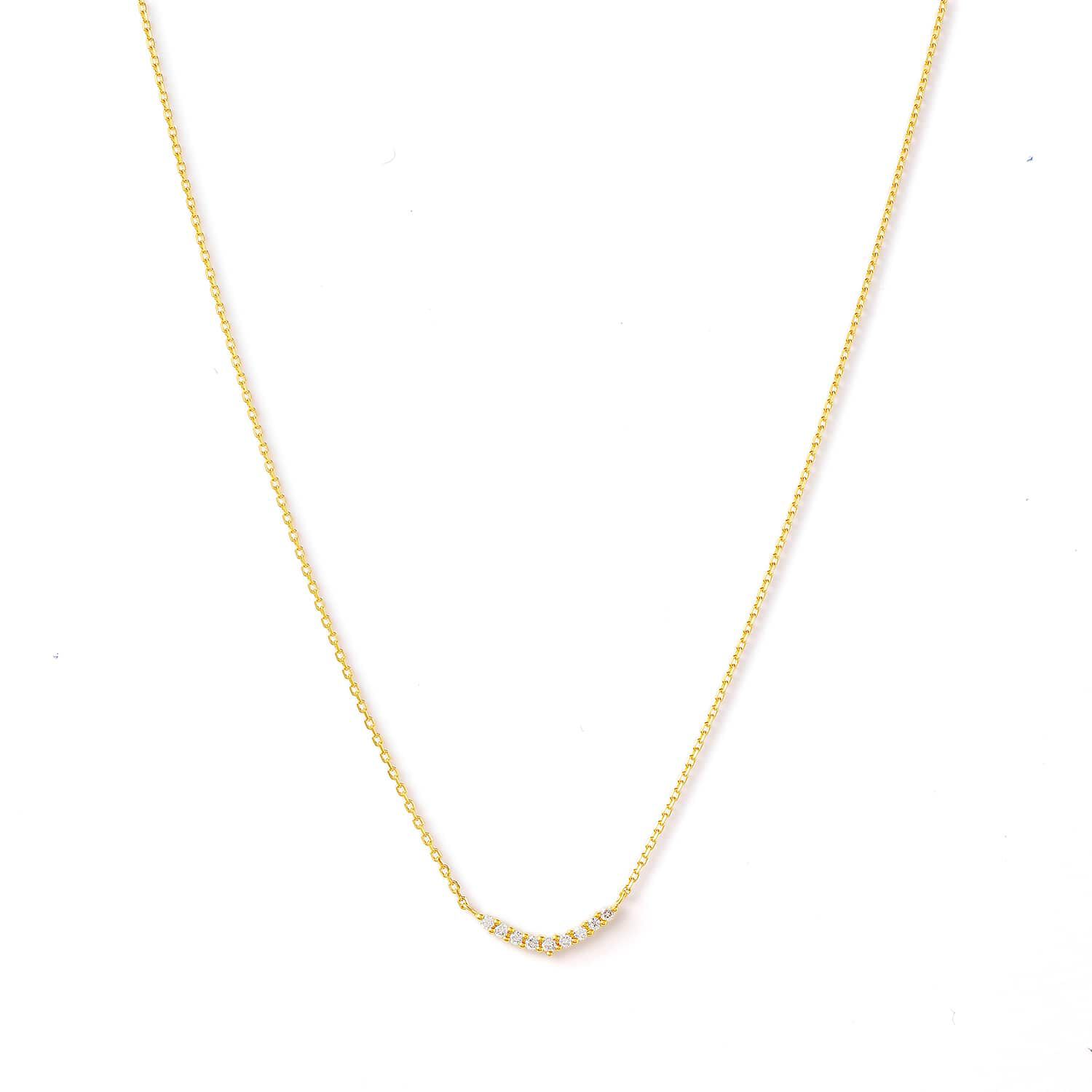 agete「K18ダイヤモンドネックレス」|ネックレス|