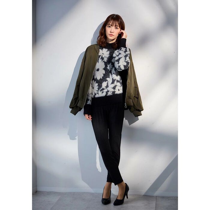 BACKYARD FAMILY「ニット レディース 柄 通販 セーター シャギーニット プルオーバー 長袖」|ニット・セーター|