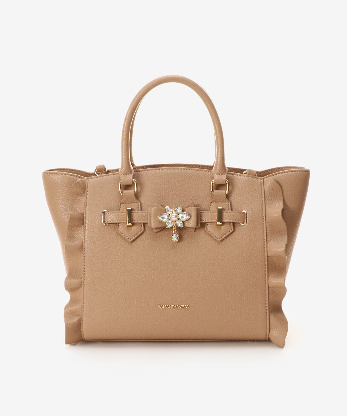 Samantha Vega「ビジューリボンフラッター(小)」|ハンドバッグ|