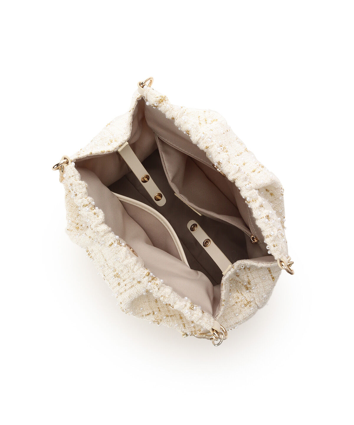 Samantha Vega「ツイードチェーンハンドバッグ」|ハンドバッグ|