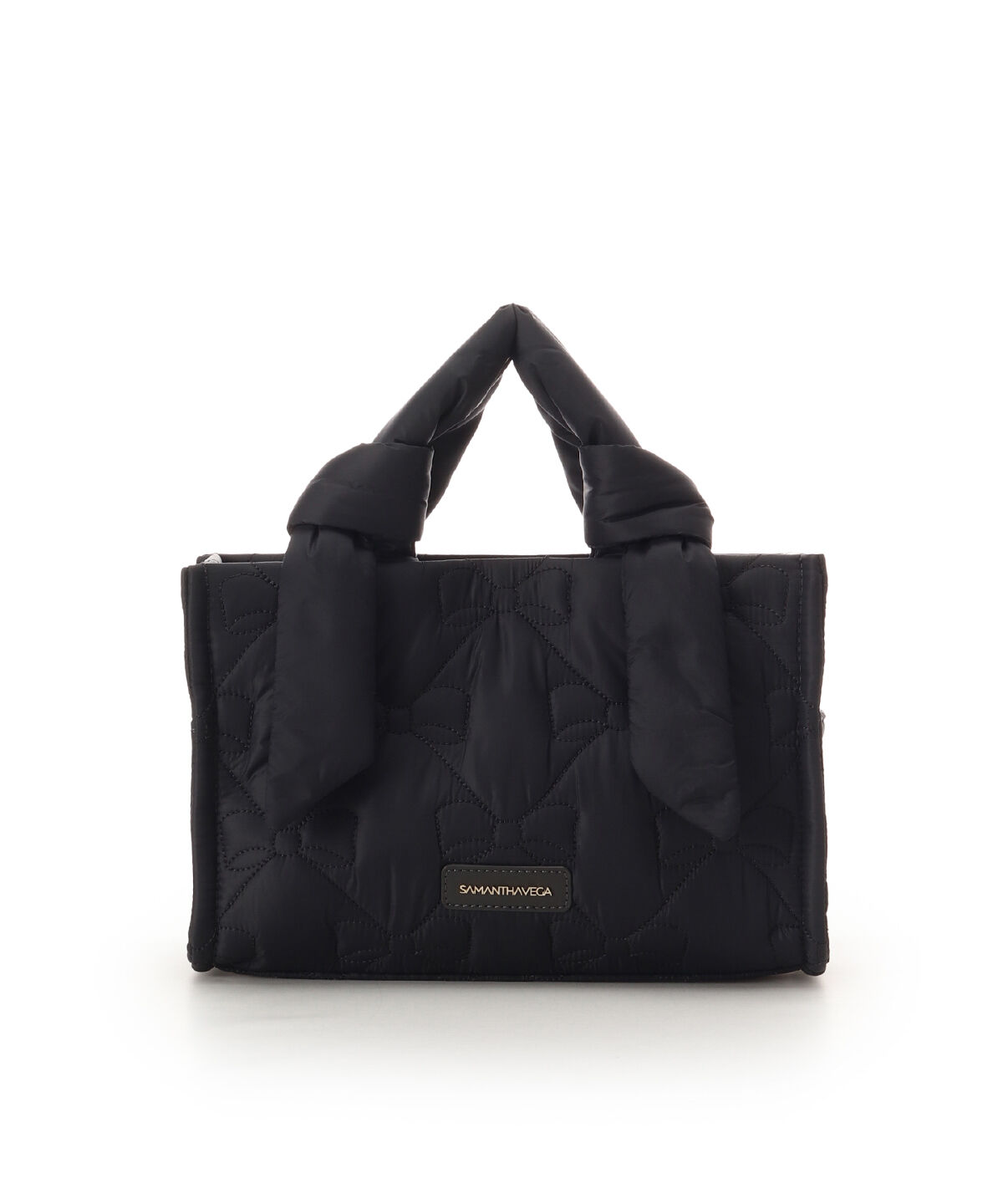 Samantha Vega「リボンキルティングハンドバッグ」|ハンドバッグ|ダークグレー