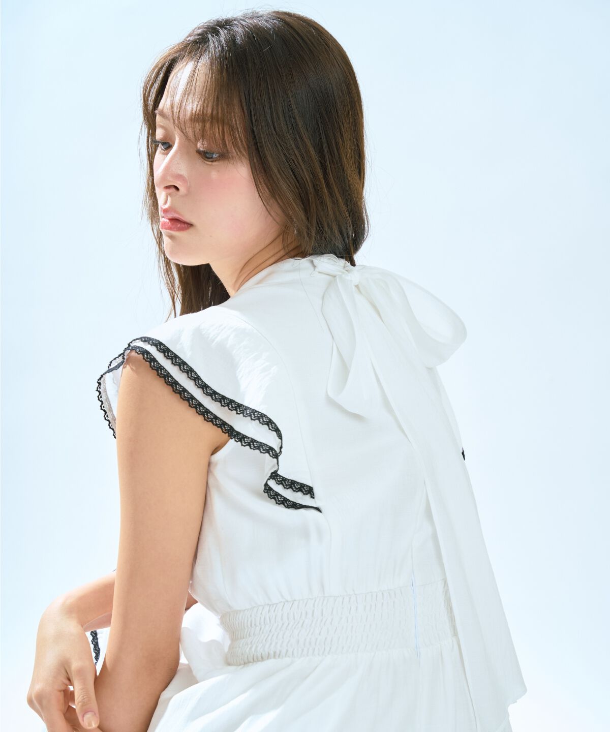 アンドクチュール「レーストリミングティアードワンピース」|ワンピース|