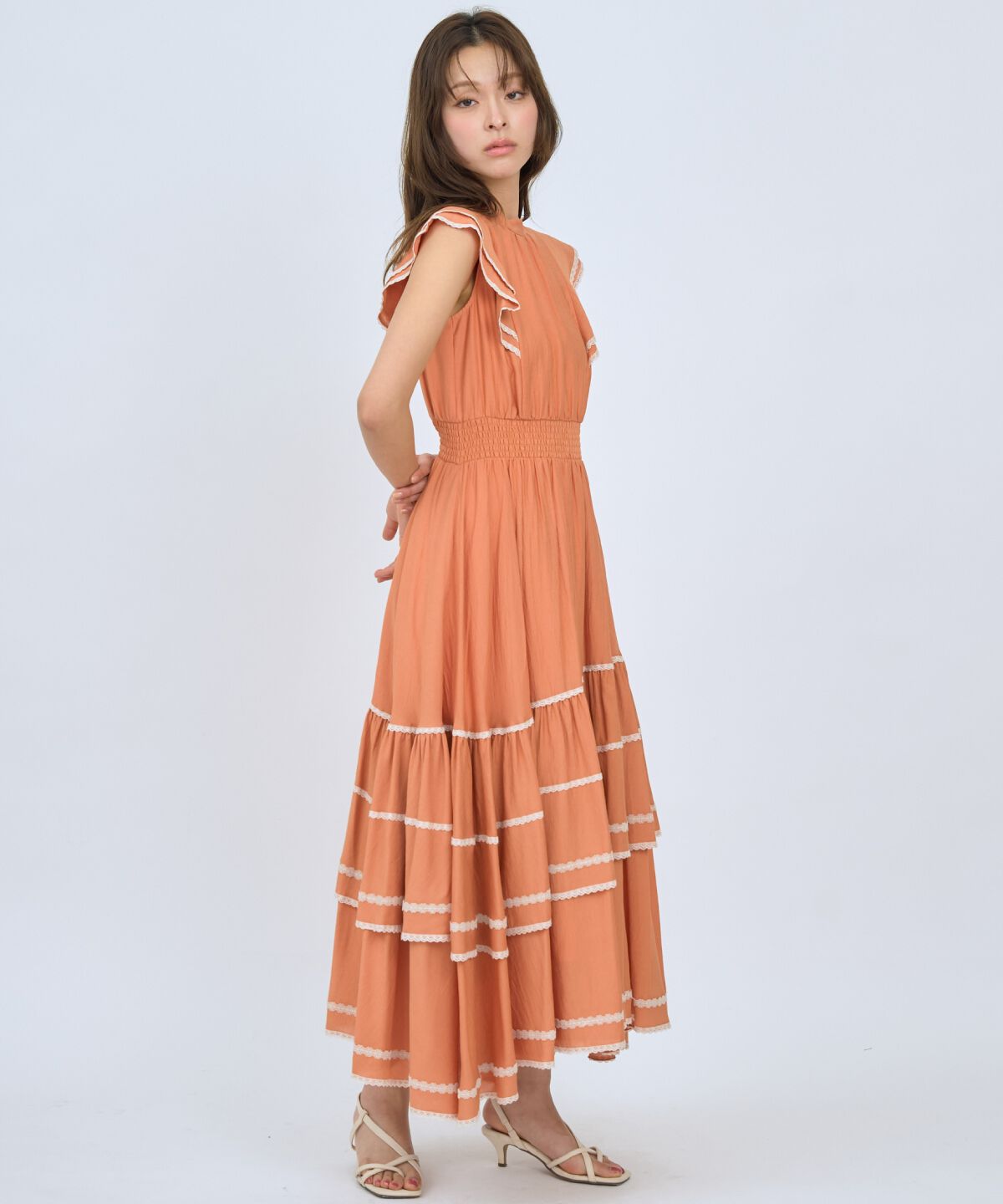 アンドクチュール「レーストリミングティアードワンピース」|ワンピース|