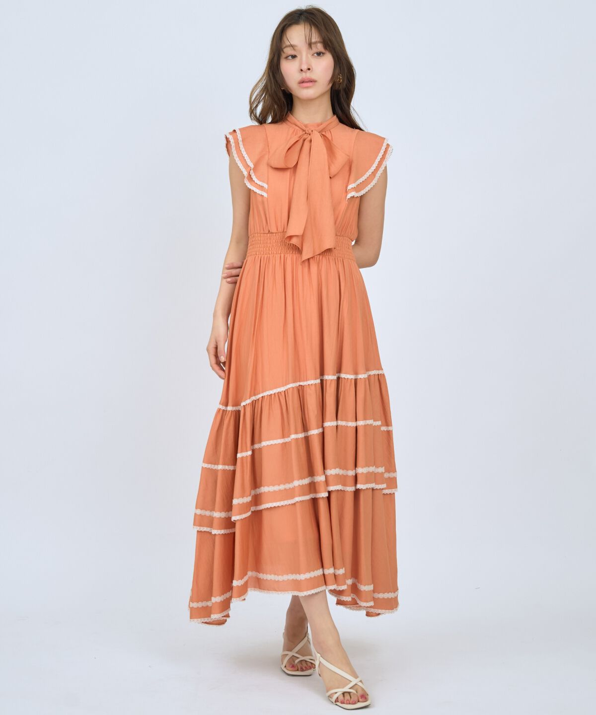 アンドクチュール「レーストリミングティアードワンピース」|ワンピース|