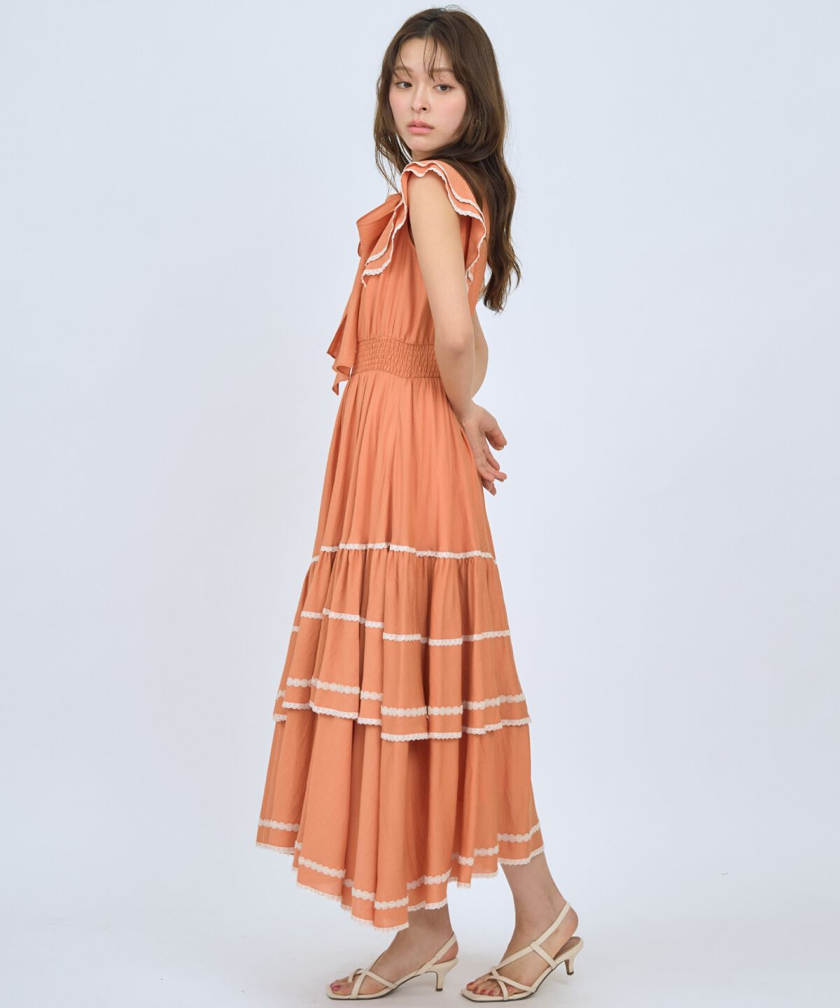 アンドクチュール「レーストリミングティアードワンピース」|ワンピース|