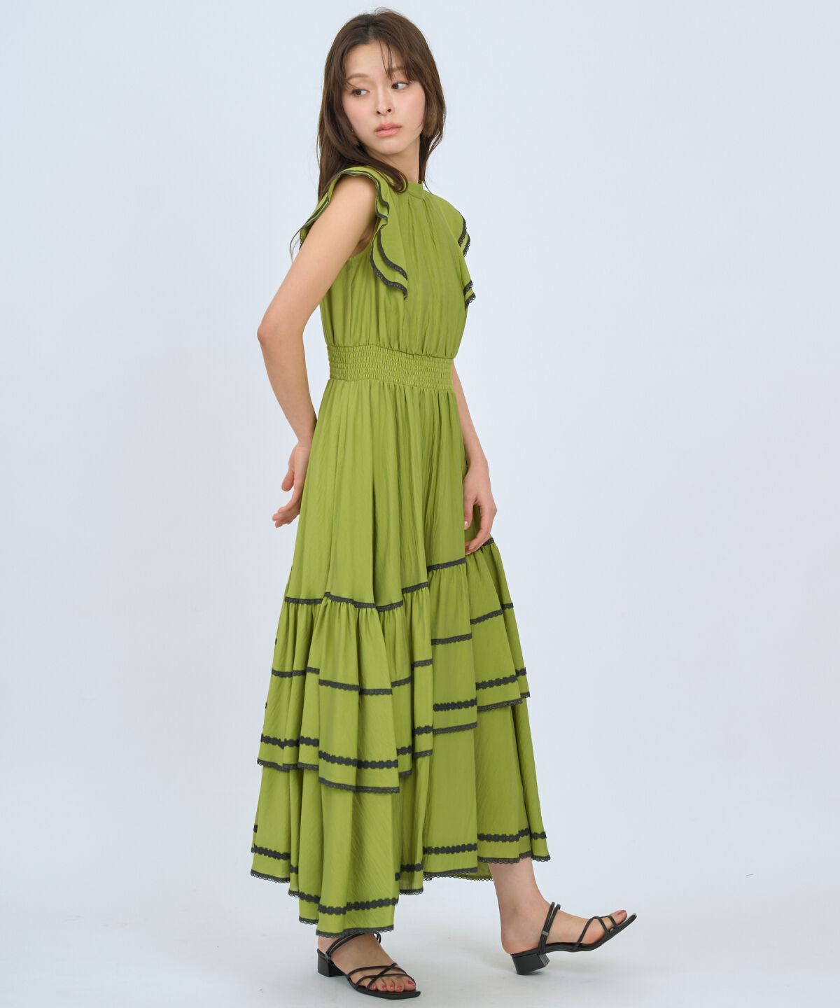 アンドクチュール「レーストリミングティアードワンピース」|ワンピース|