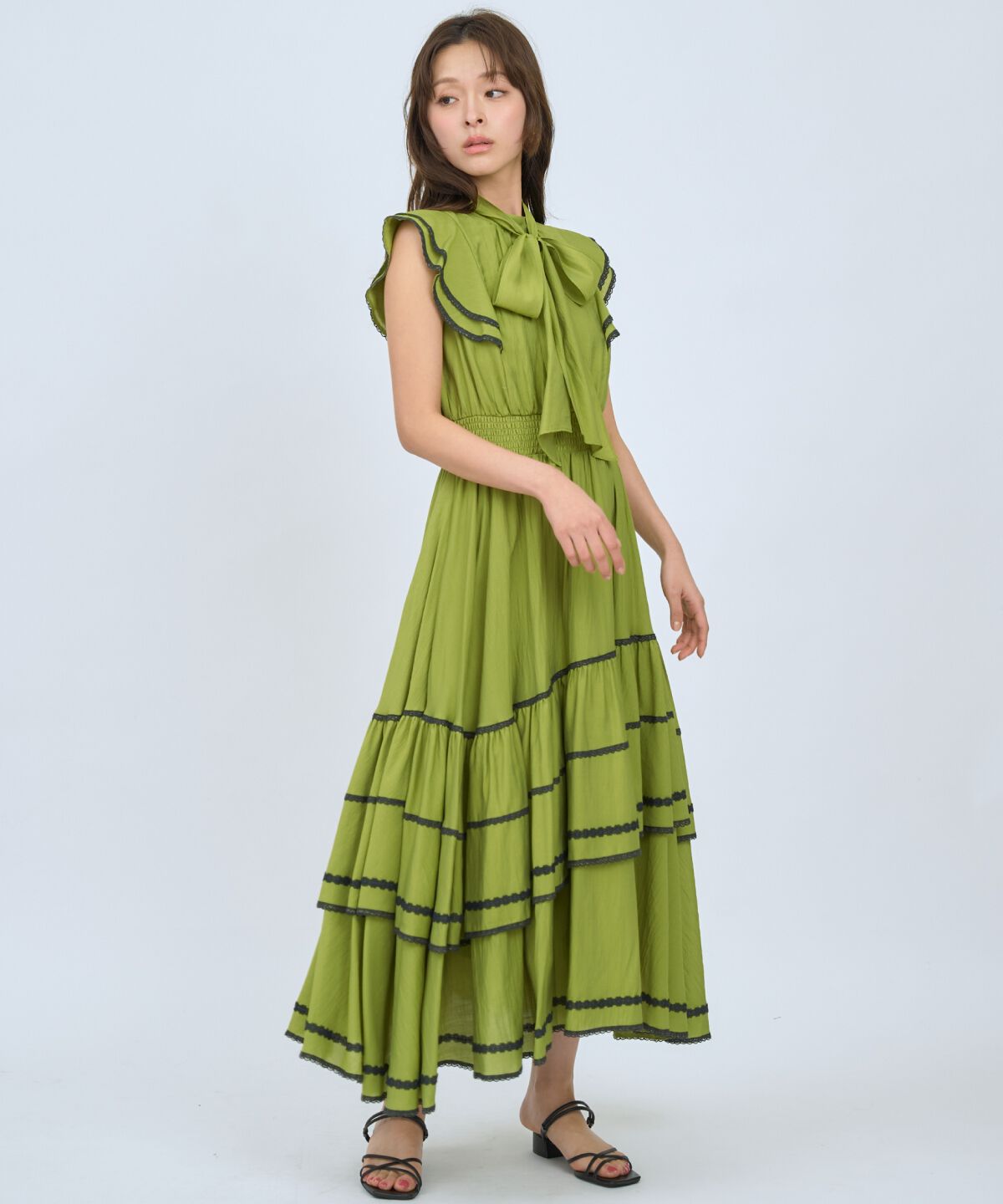 アンドクチュール「レーストリミングティアードワンピース」|ワンピース|