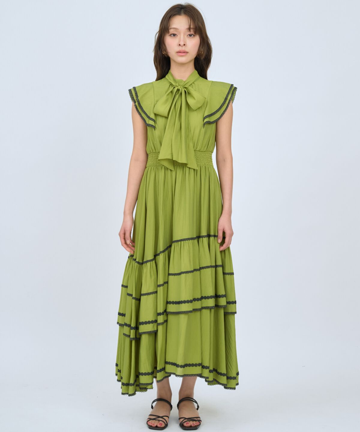 アンドクチュール「レーストリミングティアードワンピース」|ワンピース|