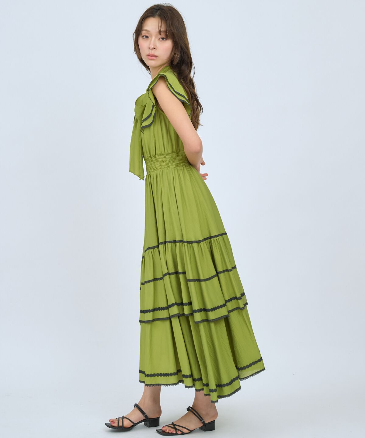 アンドクチュール「レーストリミングティアードワンピース」|ワンピース|